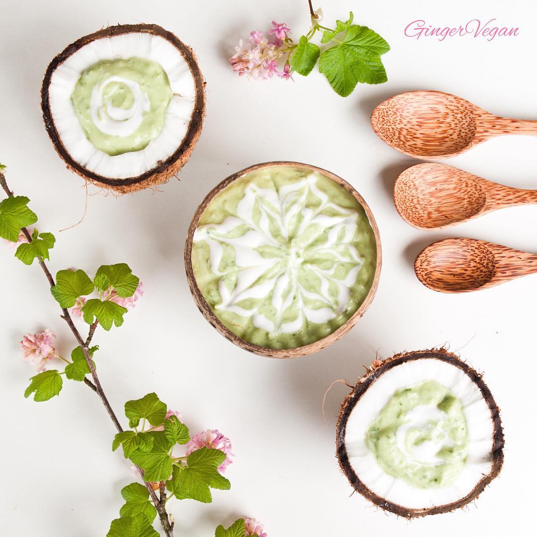 Avocado Cucumber Raw Soup Smoothie