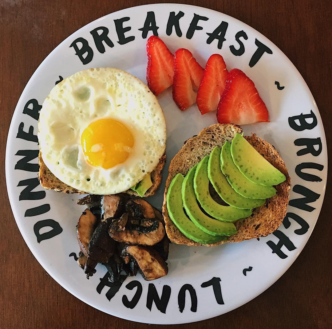 Healthy Avocado Toast Breakfast with Toppings