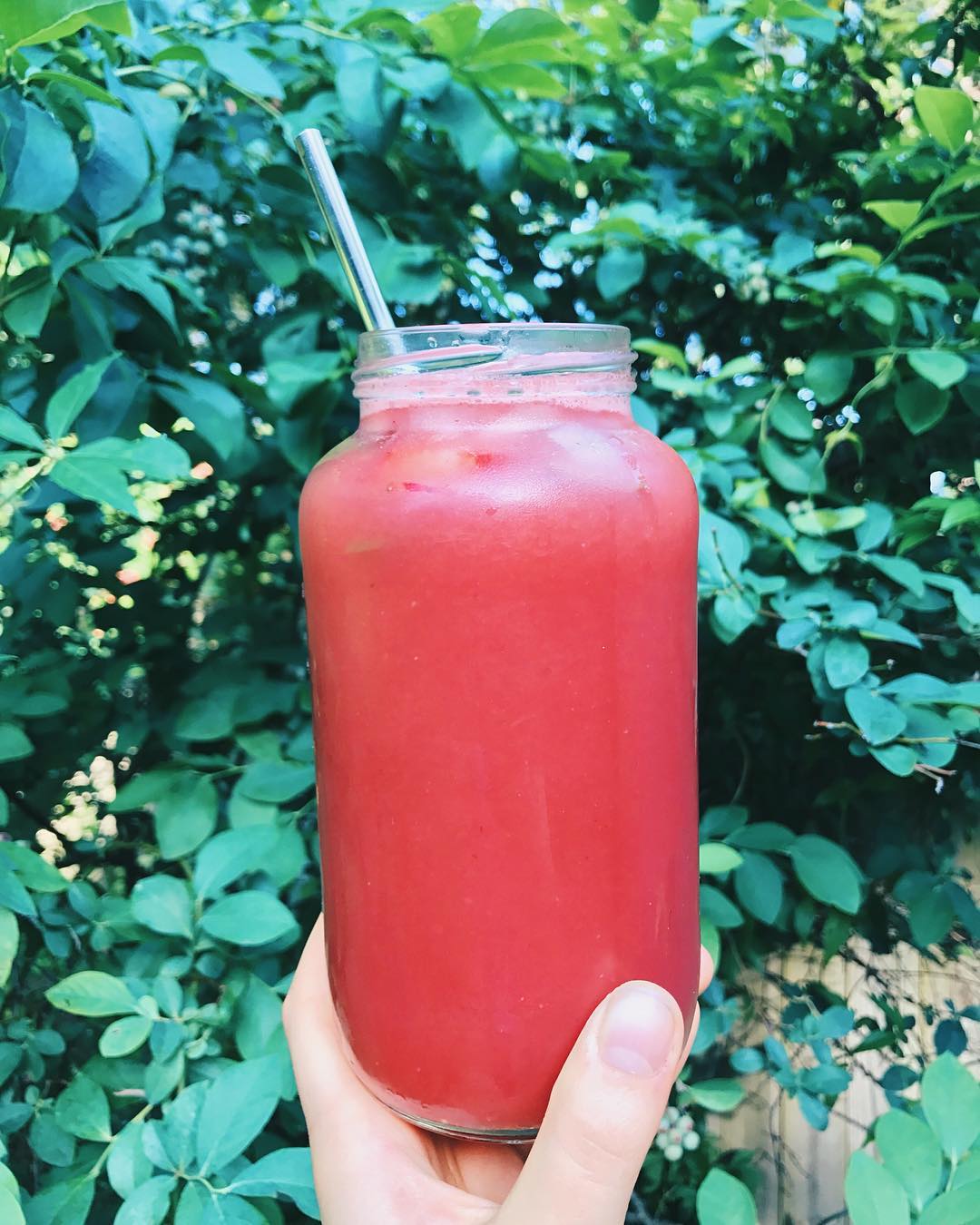 Basil, Mint, and Ginger Watermelon Juice
