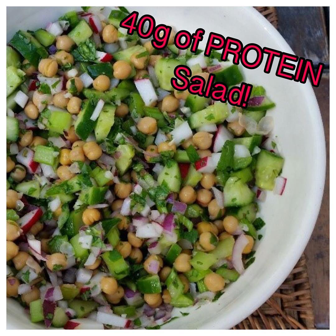 Easy High Protein High Fiber Chickpea Salad