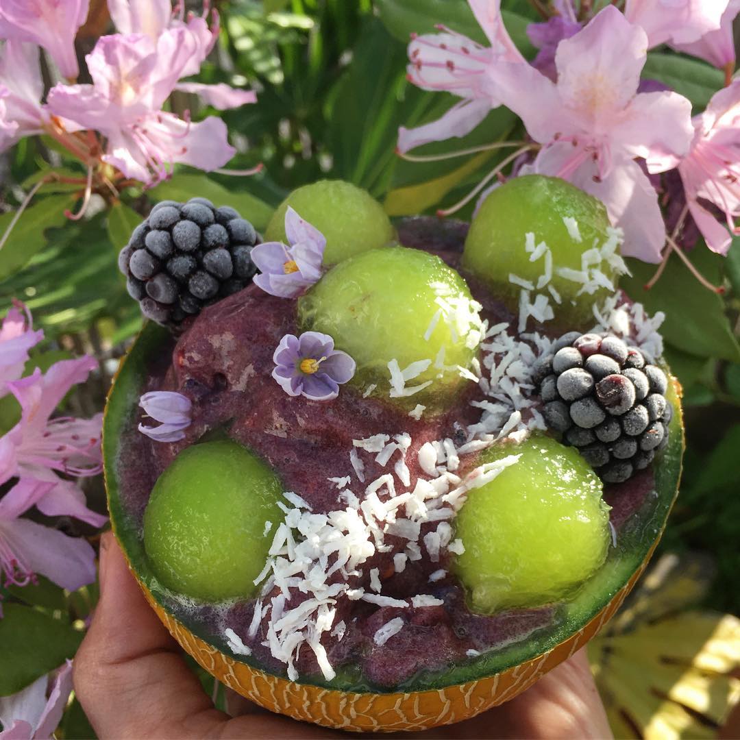Blackberries and Melon Nice-Cream