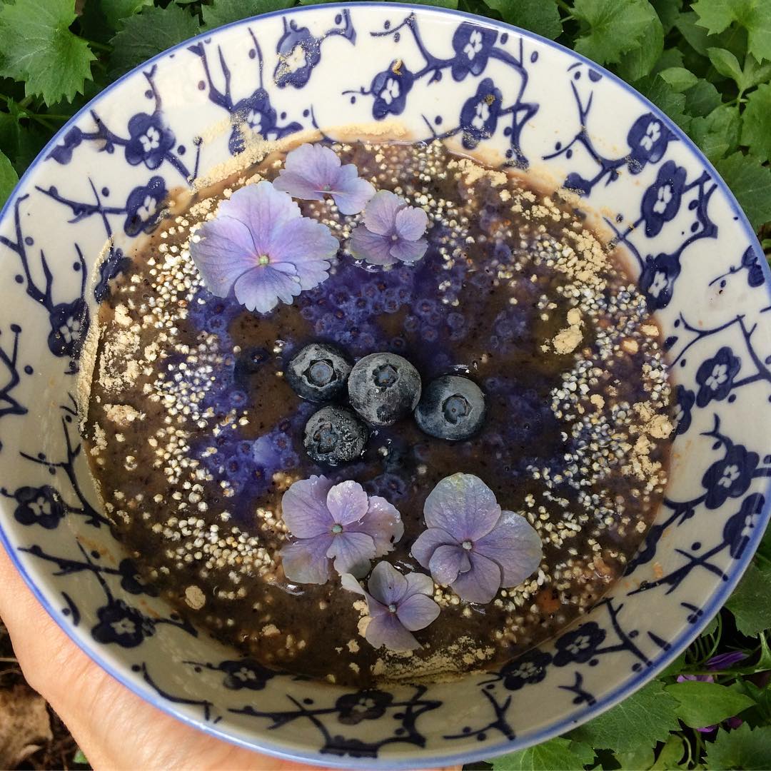 Blue Chia and Blueberry Baobab Breakfast Bowl