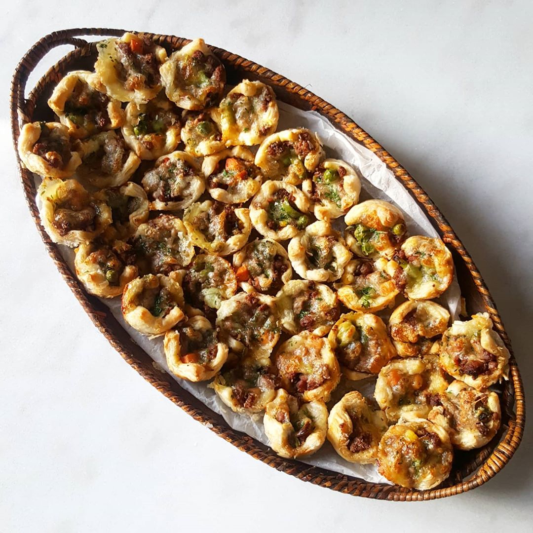 Delicious Keema Canapes with Puff Pastry