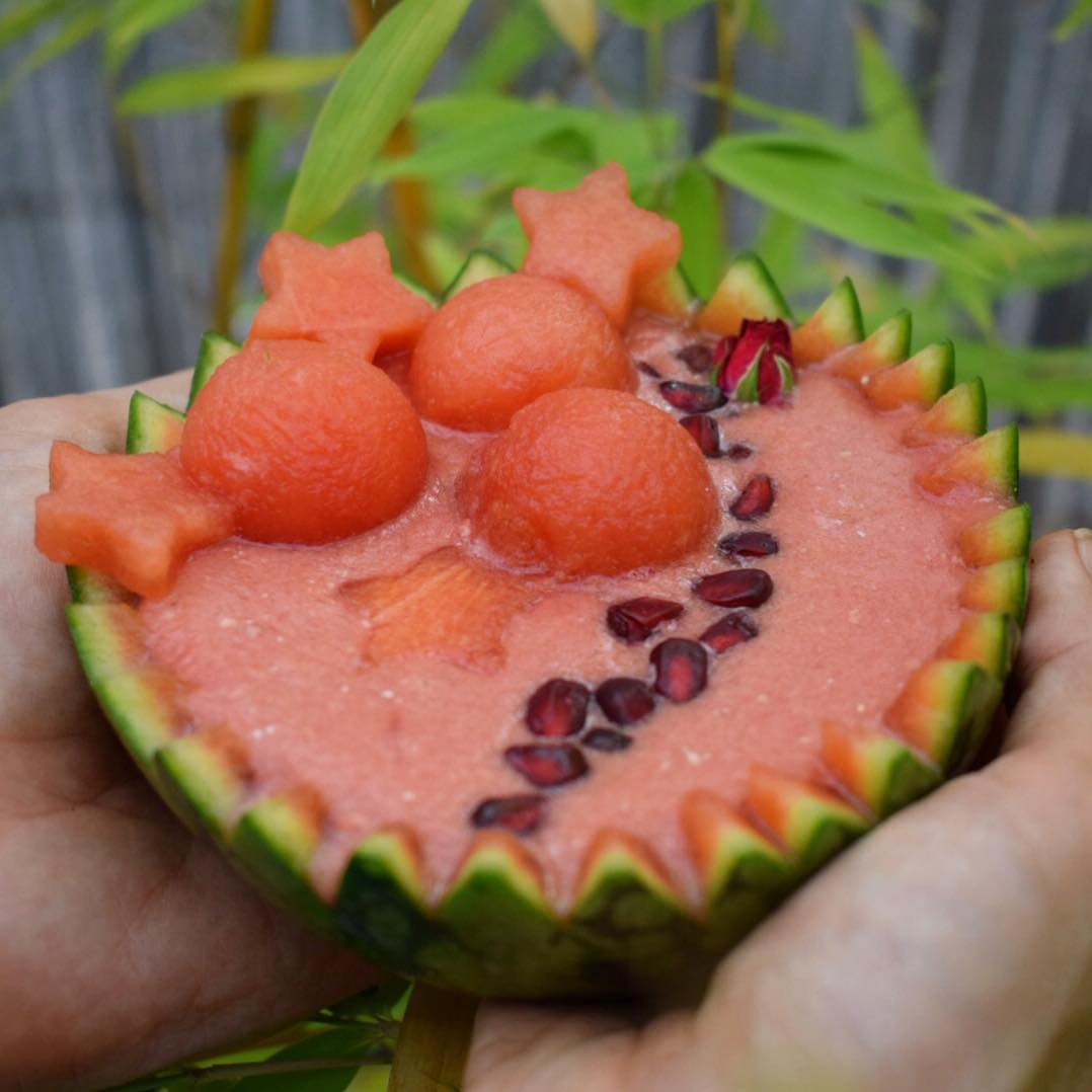 Watermelon Pomegranate Baobab Frozen Smoothie