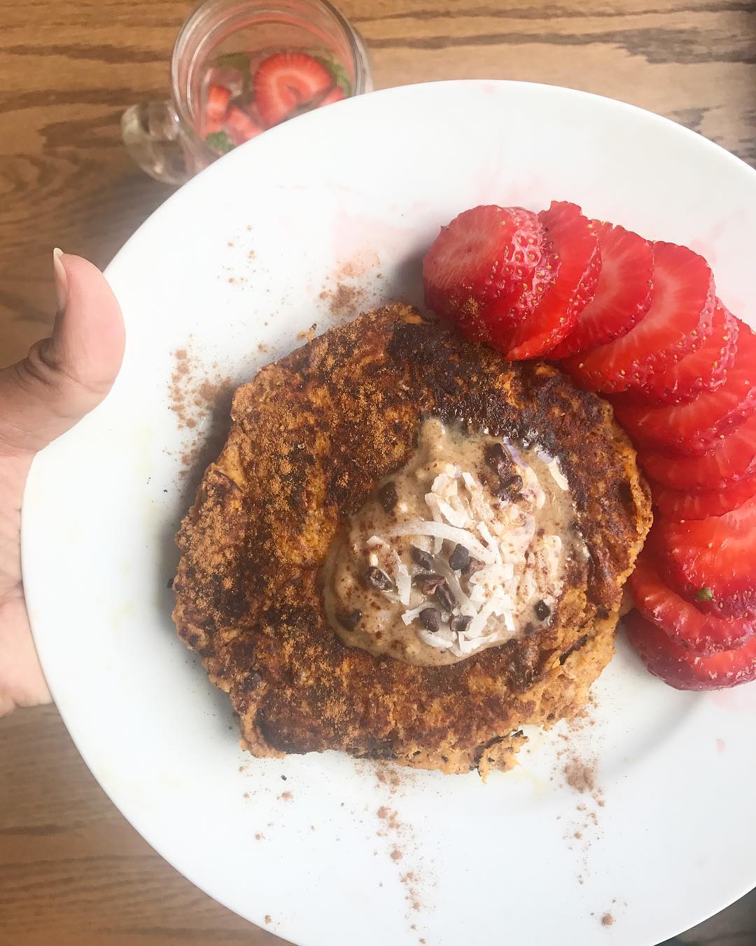 Easy Vegan Cacao Sweet Potato Pancakes
