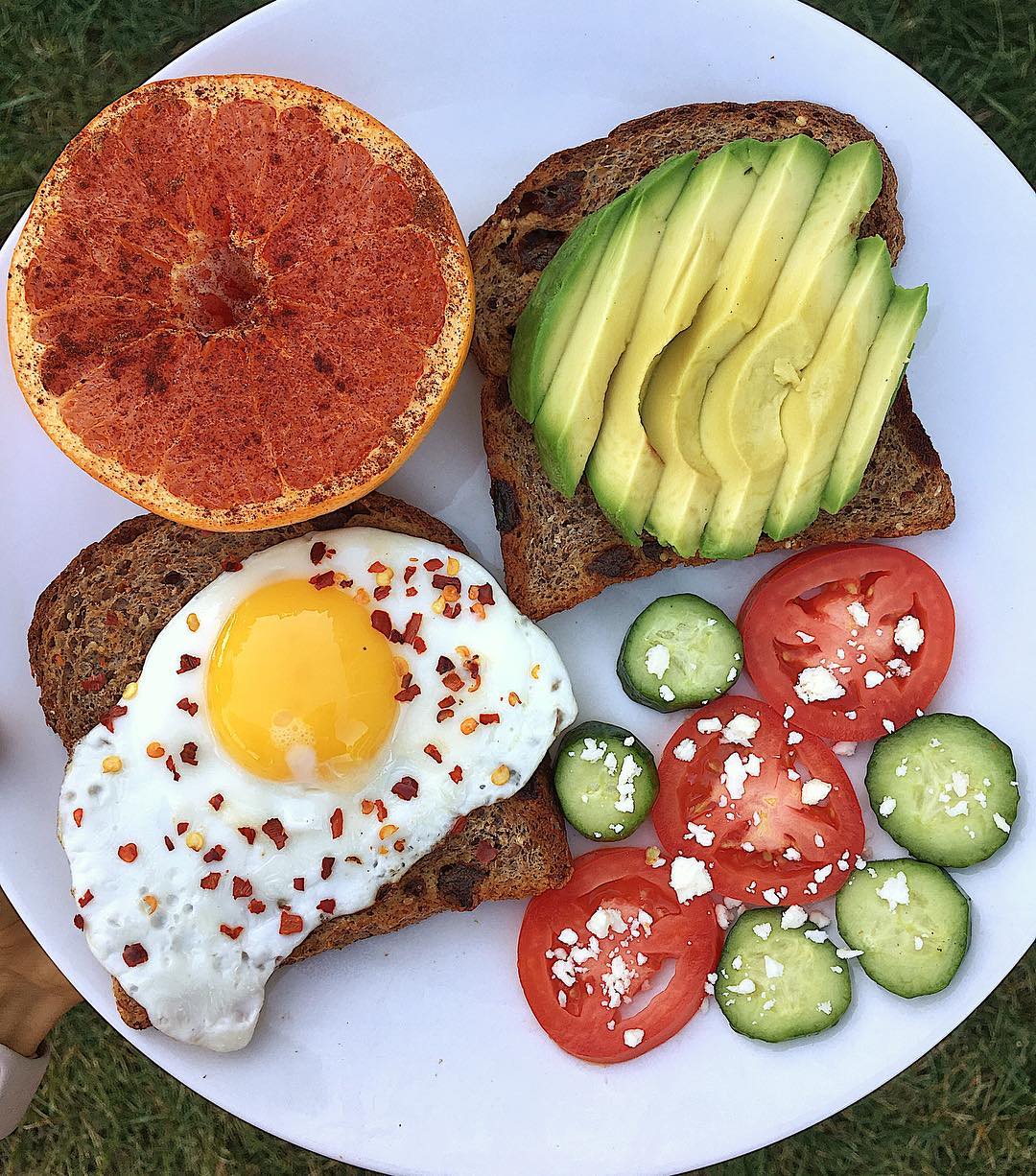 Quick Run Inspired Breakfast with Broiled Grapefruit