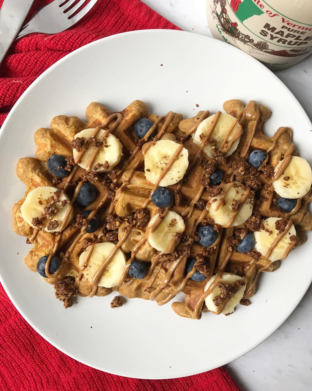 Sweet Potato Waffles with Oat Flour and Spices