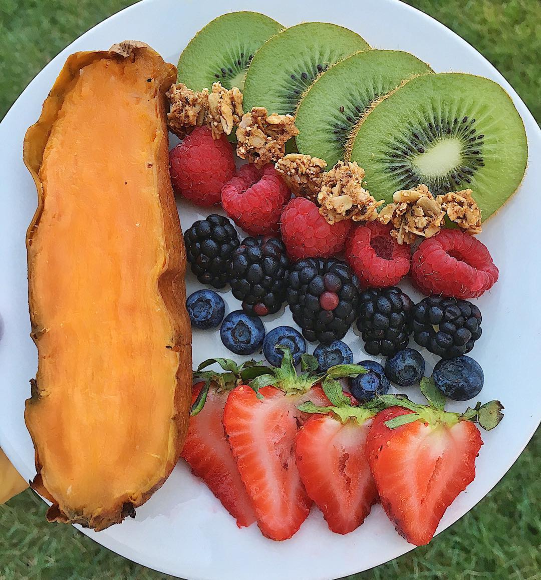 Fruit Loaded Sweet Potato Breakfast Plate