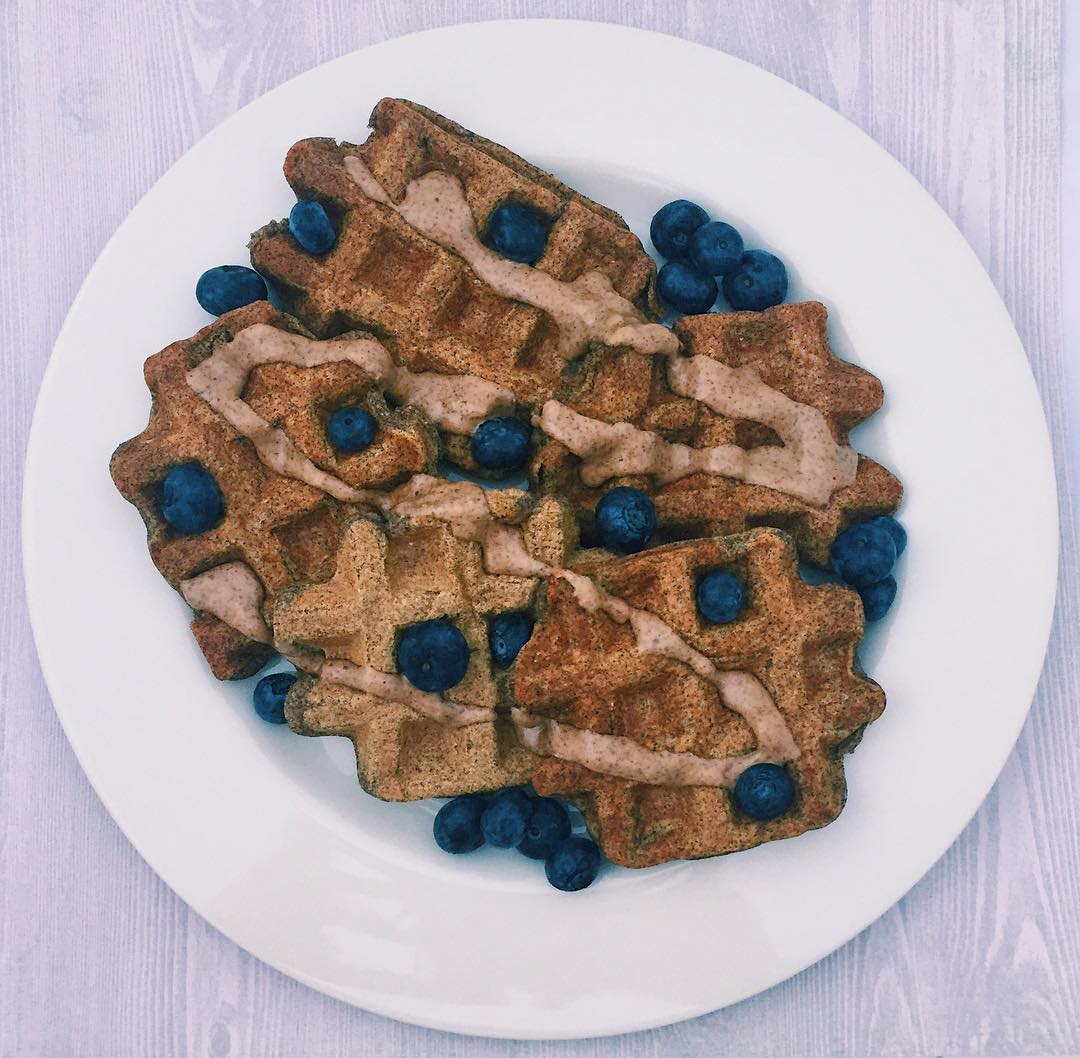 Pumpkin Spice Waffles with Toppings