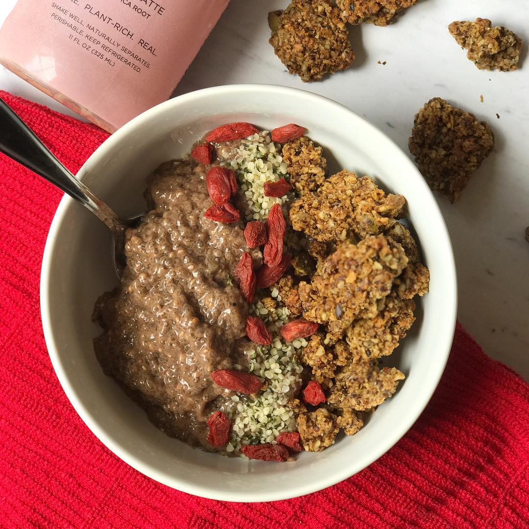 Mocha Almond Latte Chia Pudding Breakfast