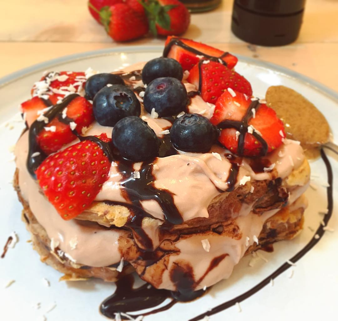 Protein French Toast with Chocolate Yogurt Topping