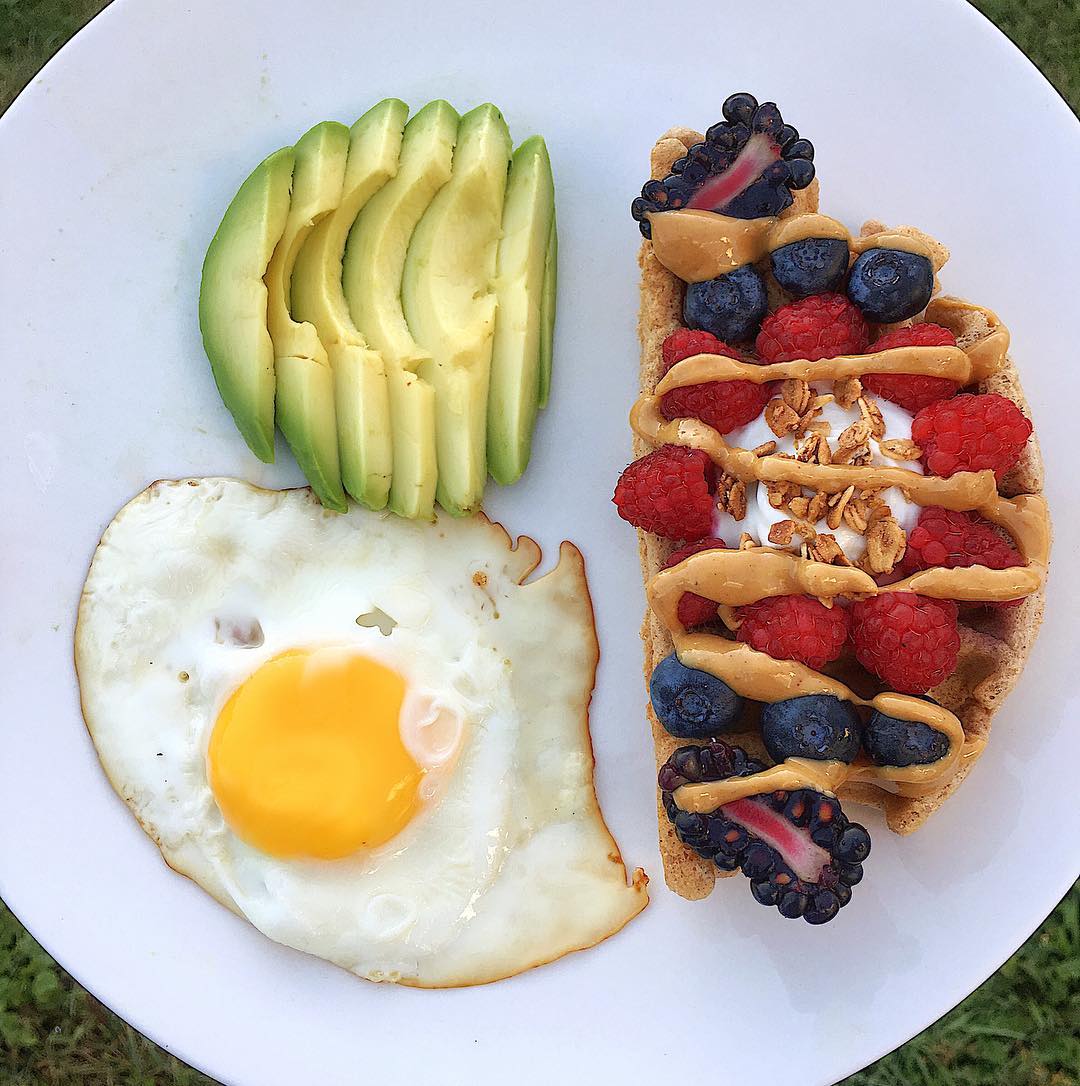 Sweet and Savory Leftover Waffle Breakfast