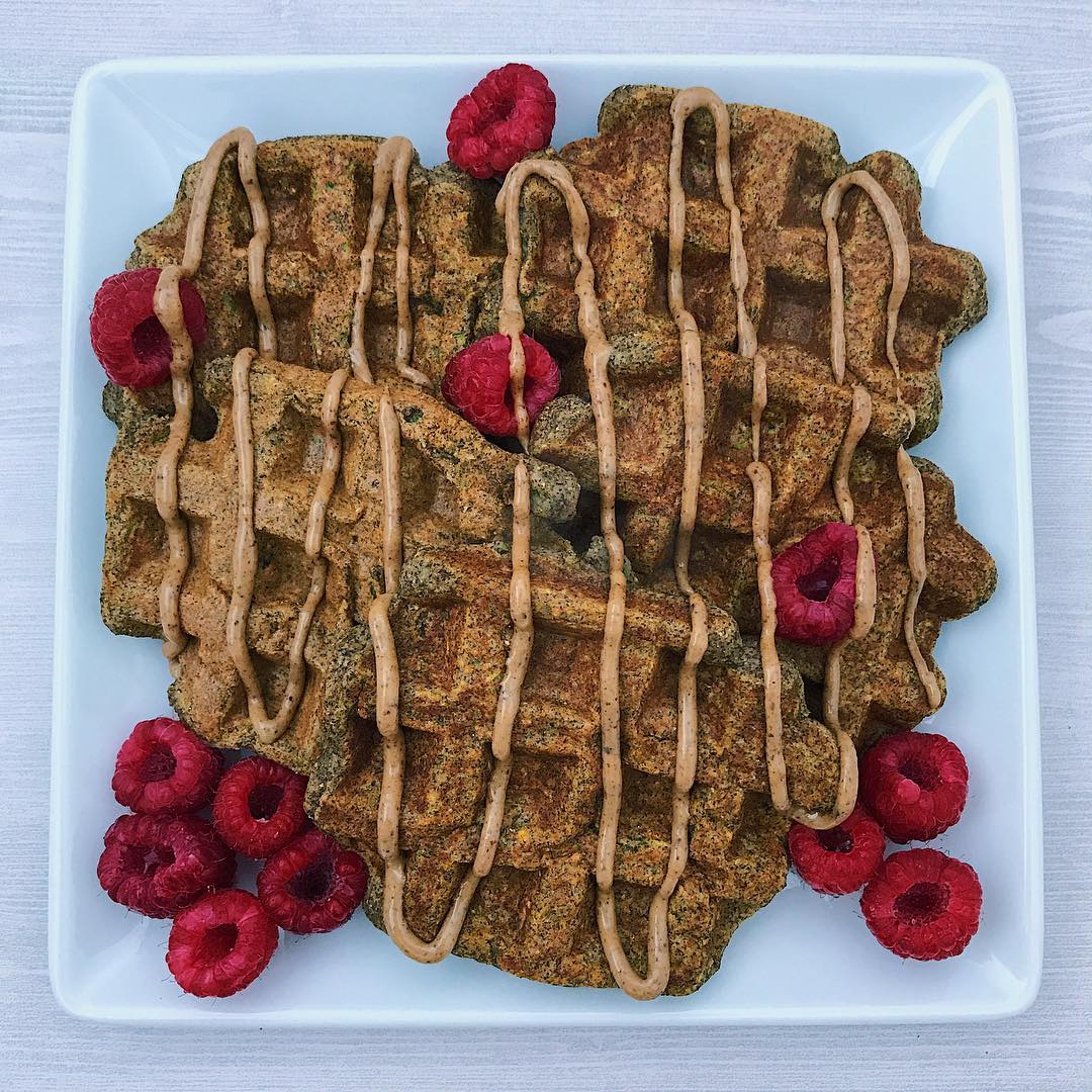 Protein Pumpkin Zucchini Waffles