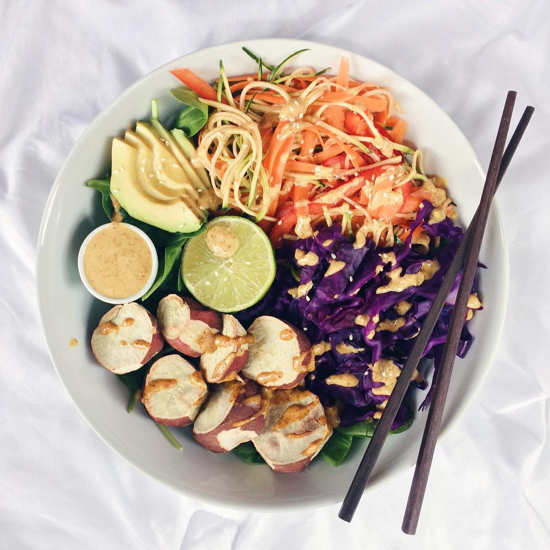 Deconstructed Sushi Burrito Bowl with Spicy Dressing