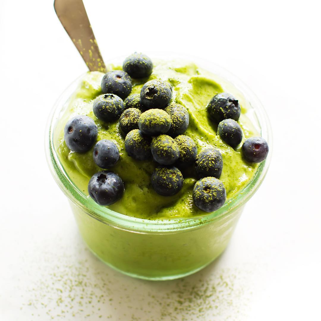 Creamy Green Smoothie Bowl with Avocado Matcha