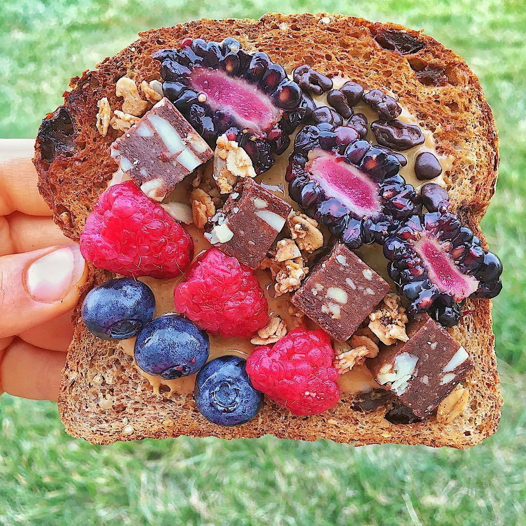Peanut Butter Toast with Toppings