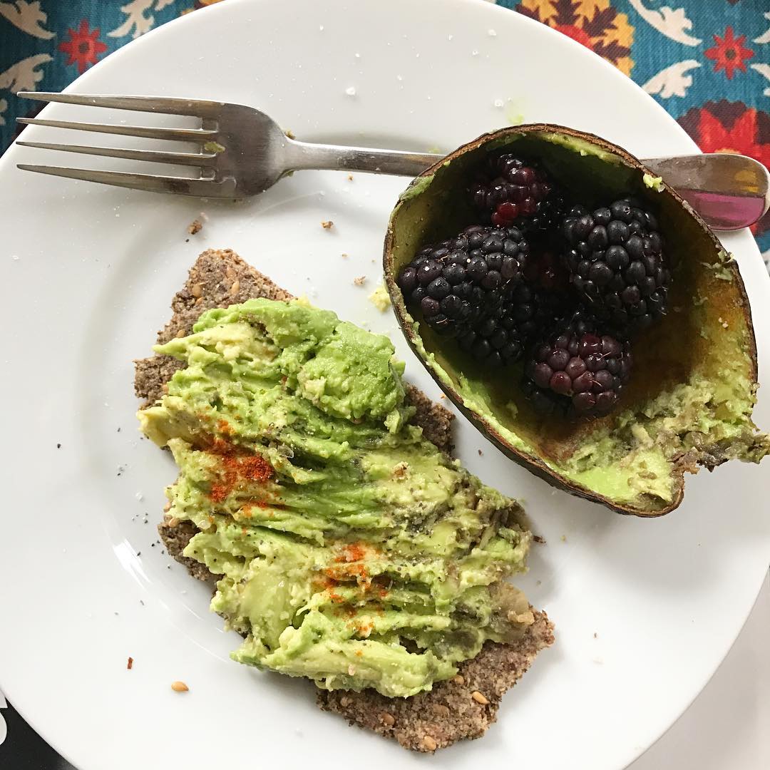 Avocado Toast on Easy Homemade Grain-Free Thin Bread