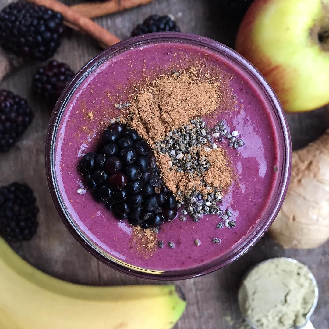 Blackberry Apple Cinnamon Smoothie