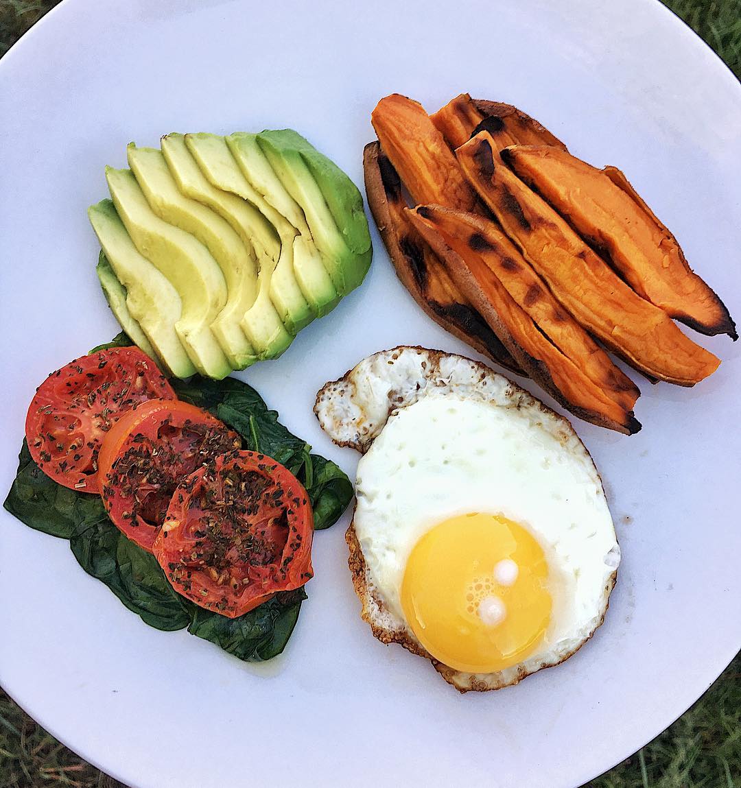 Savory Breakfast with Fried Egg and Vegetables