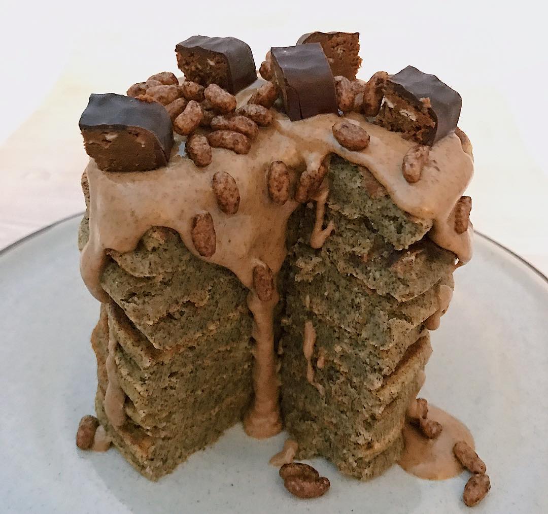 Pumpkin Protein Pancakes Stack