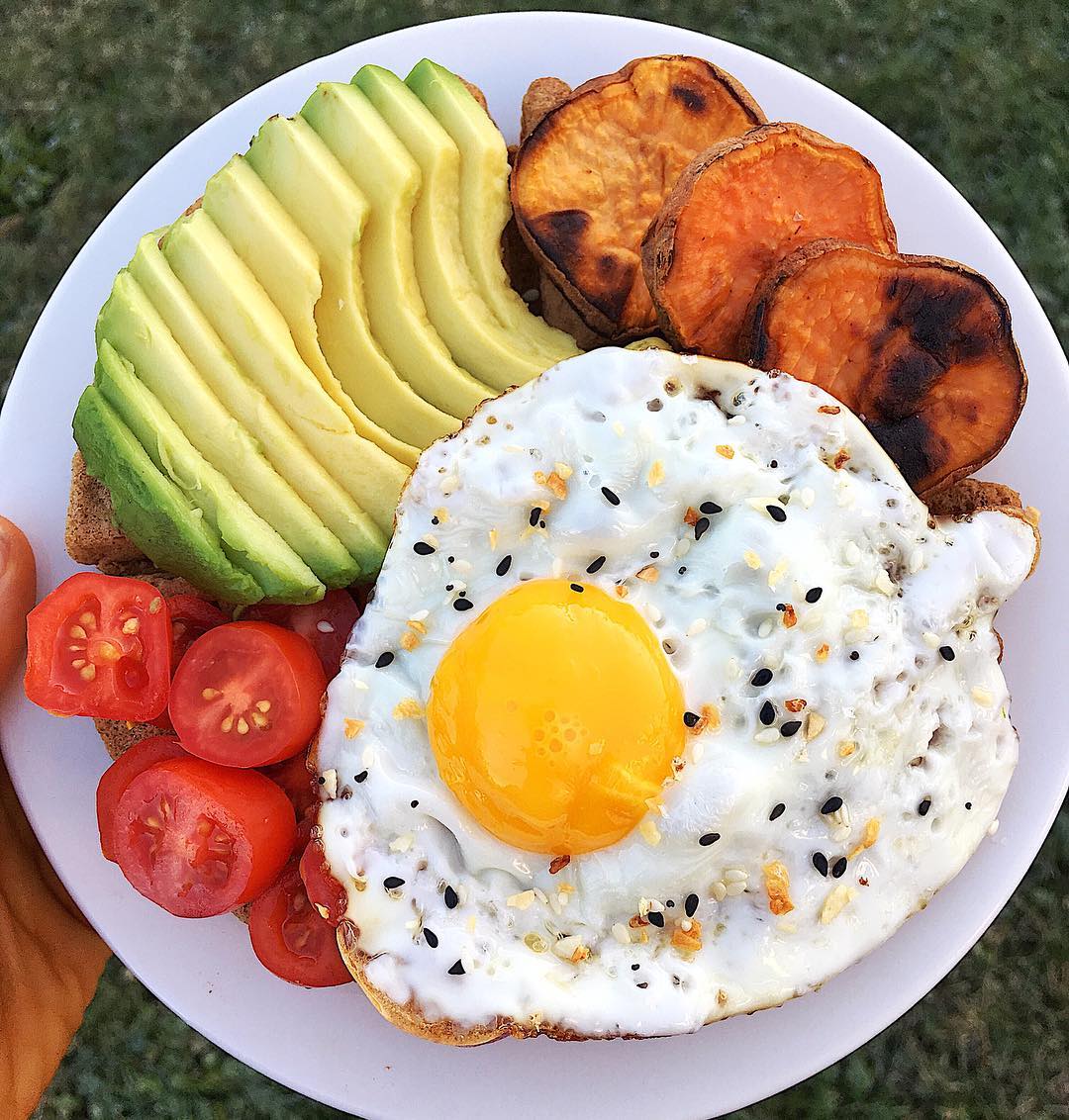 Savory Waffle Breakfast with Eggs and Veggies