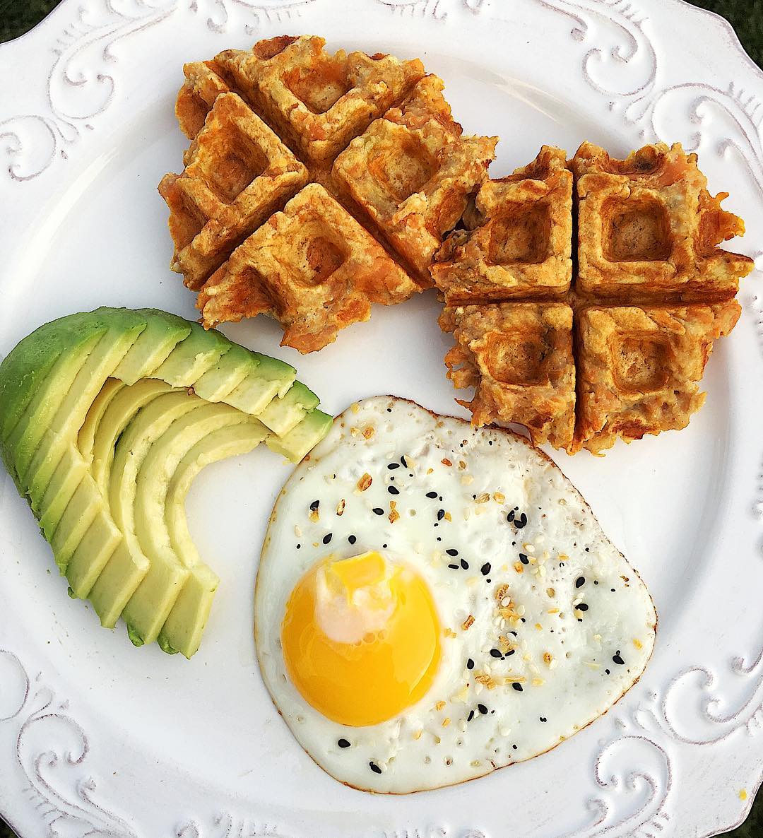 Sweet Potato Waffle Breakfast