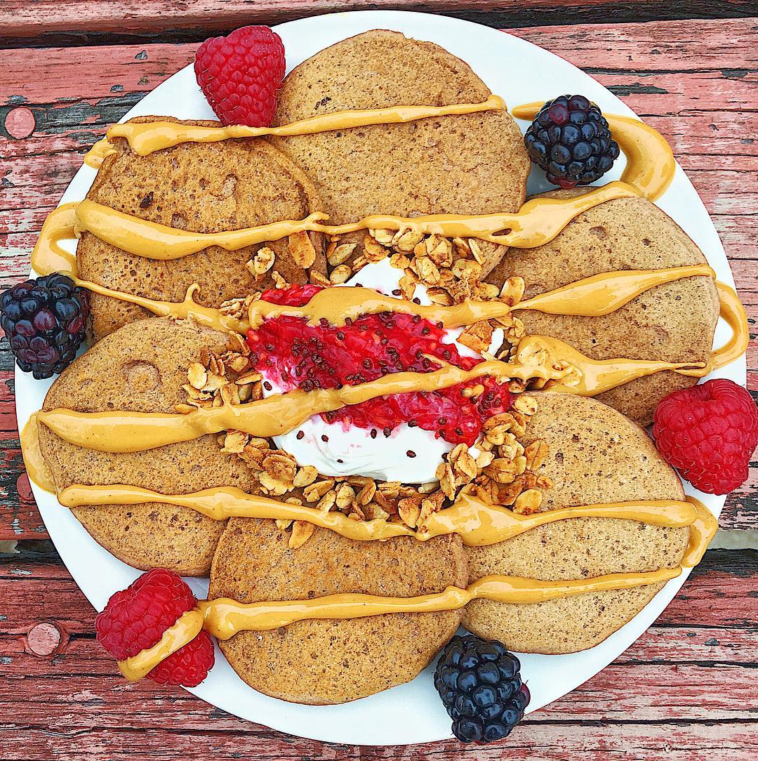 Chocolate Collagen Protein Pancakes