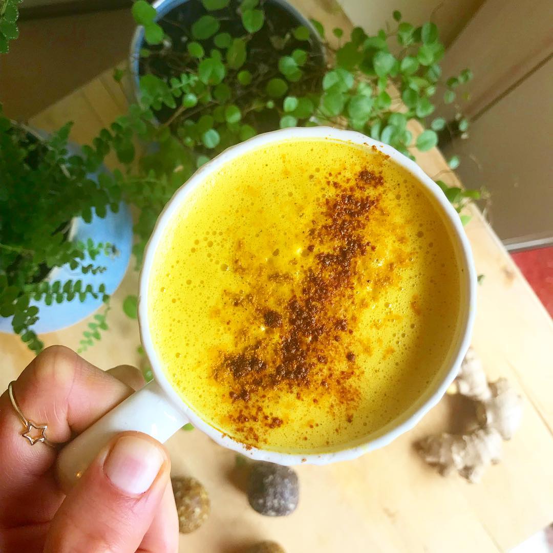 Turmeric Cardamom Latte with Ginger and Honey