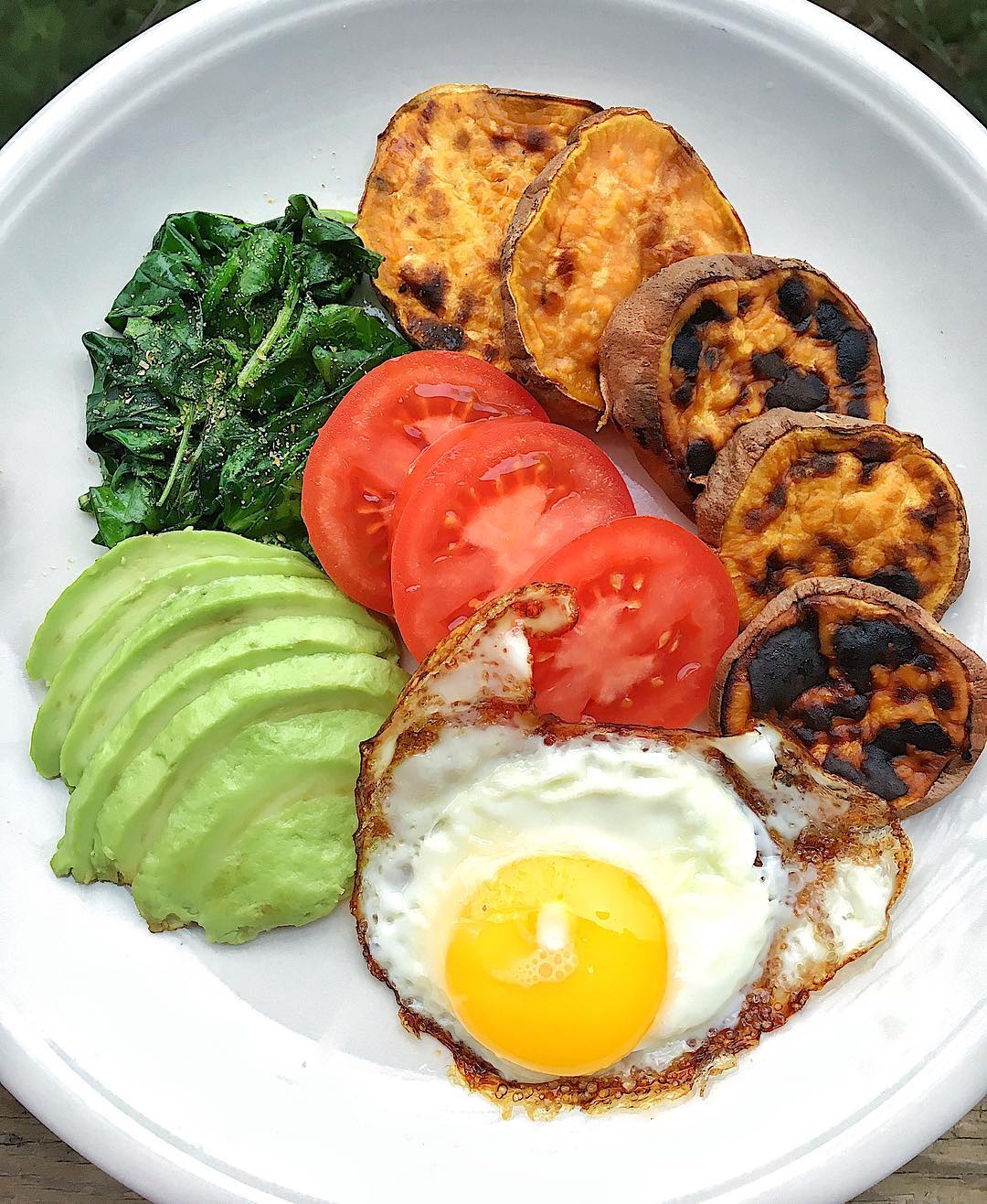 Savory Breakfast Plate with Eggs and Veggies
