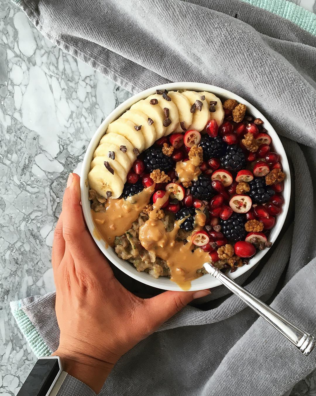 Healthy Zucchini Oats Breakfast Bowl