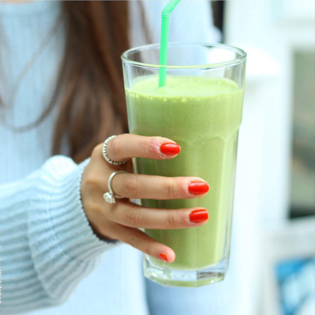 Nutritious Morning Smoothie with Avocado and Banana