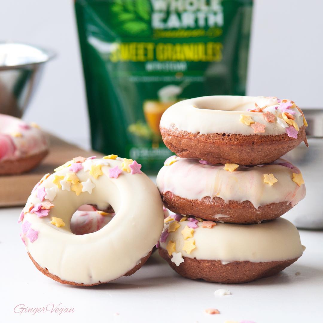 Vegan Banana Doughnuts with Stevia Sweetener