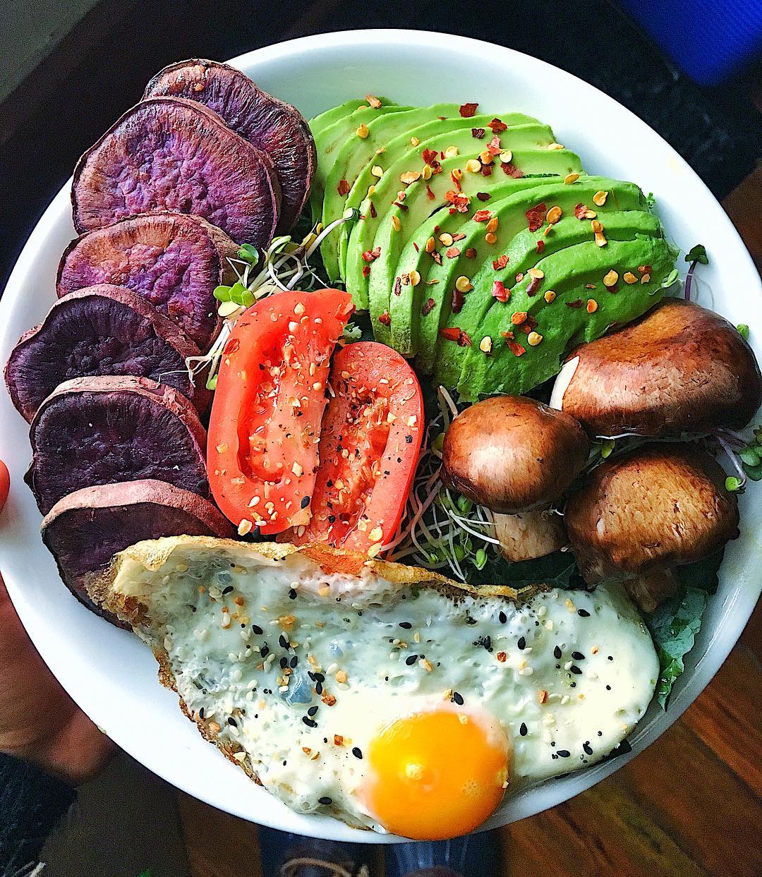 Messy Egg and Veggies Lunch Bowl