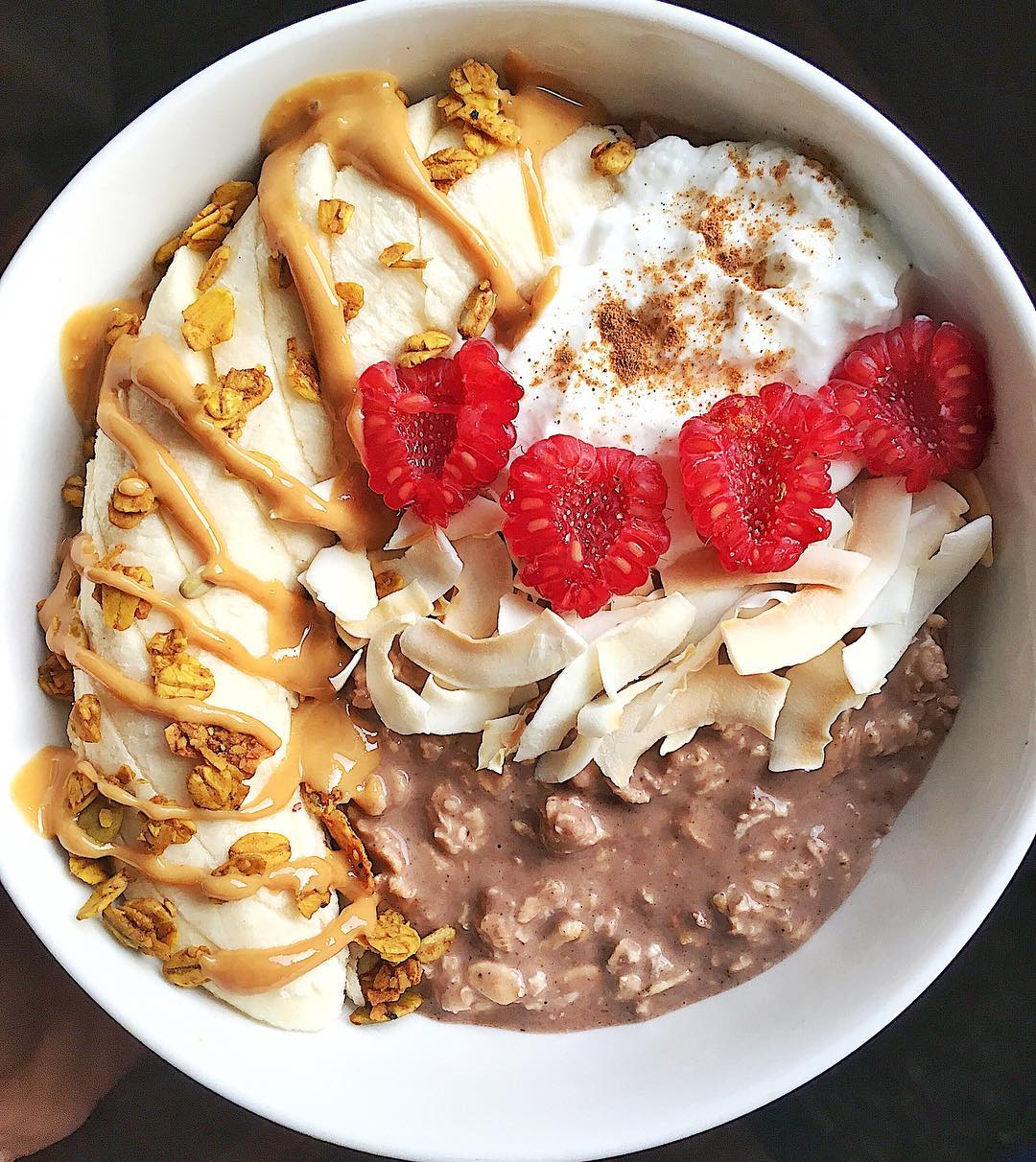 Chocolatey Coconut Protein Overnight Oats