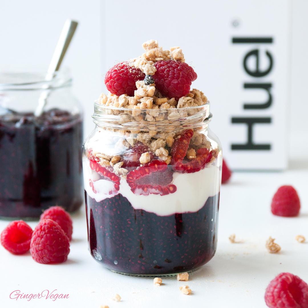 Easy Vegan Chia Jam Breakfast Creation