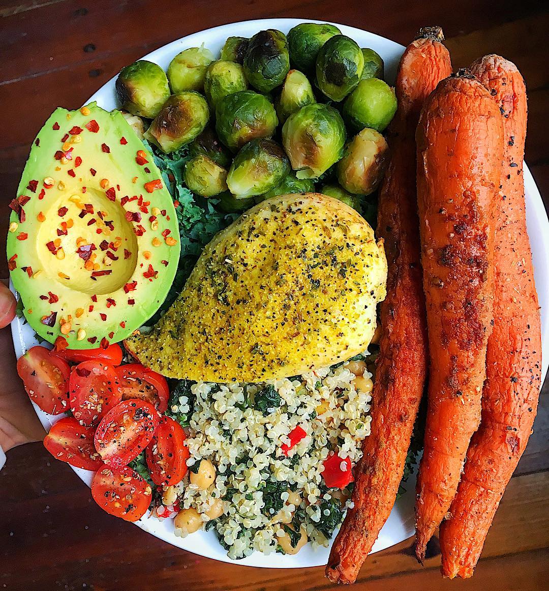 Quick Healthy Lunch Bowl with Chicken and Quinoa