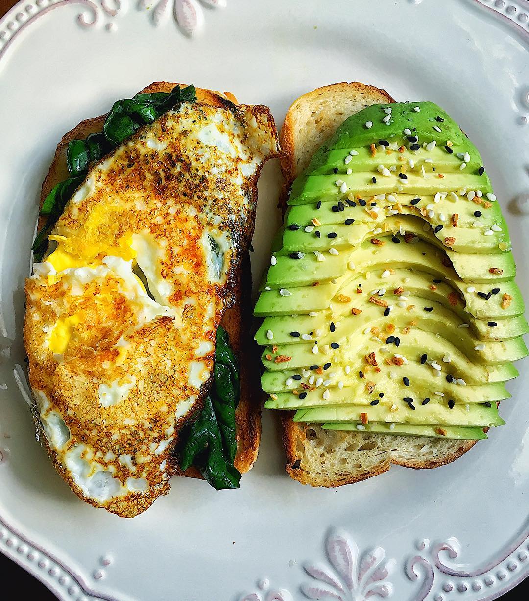 Double Toasted Sourdough with Avocado and Fried Egg