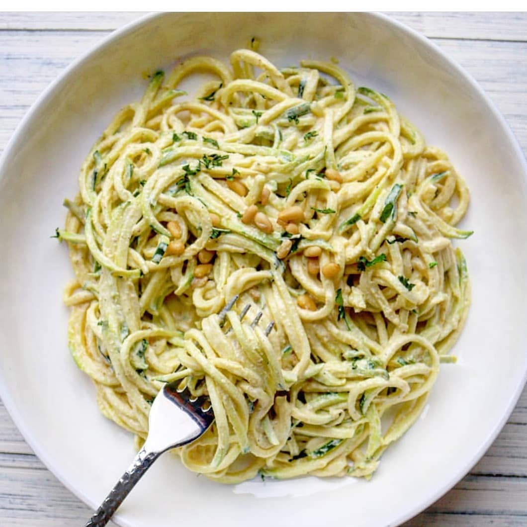 Raw Vegan Alfredo Sauce with Nuts and Herbs