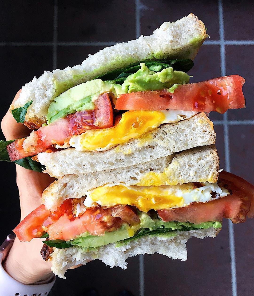 Sourdough Egg Avocado Breakfast Sandwich
