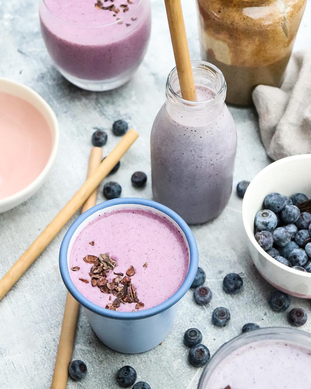 Simple Blueberry Banana Almond Butter Smoothie