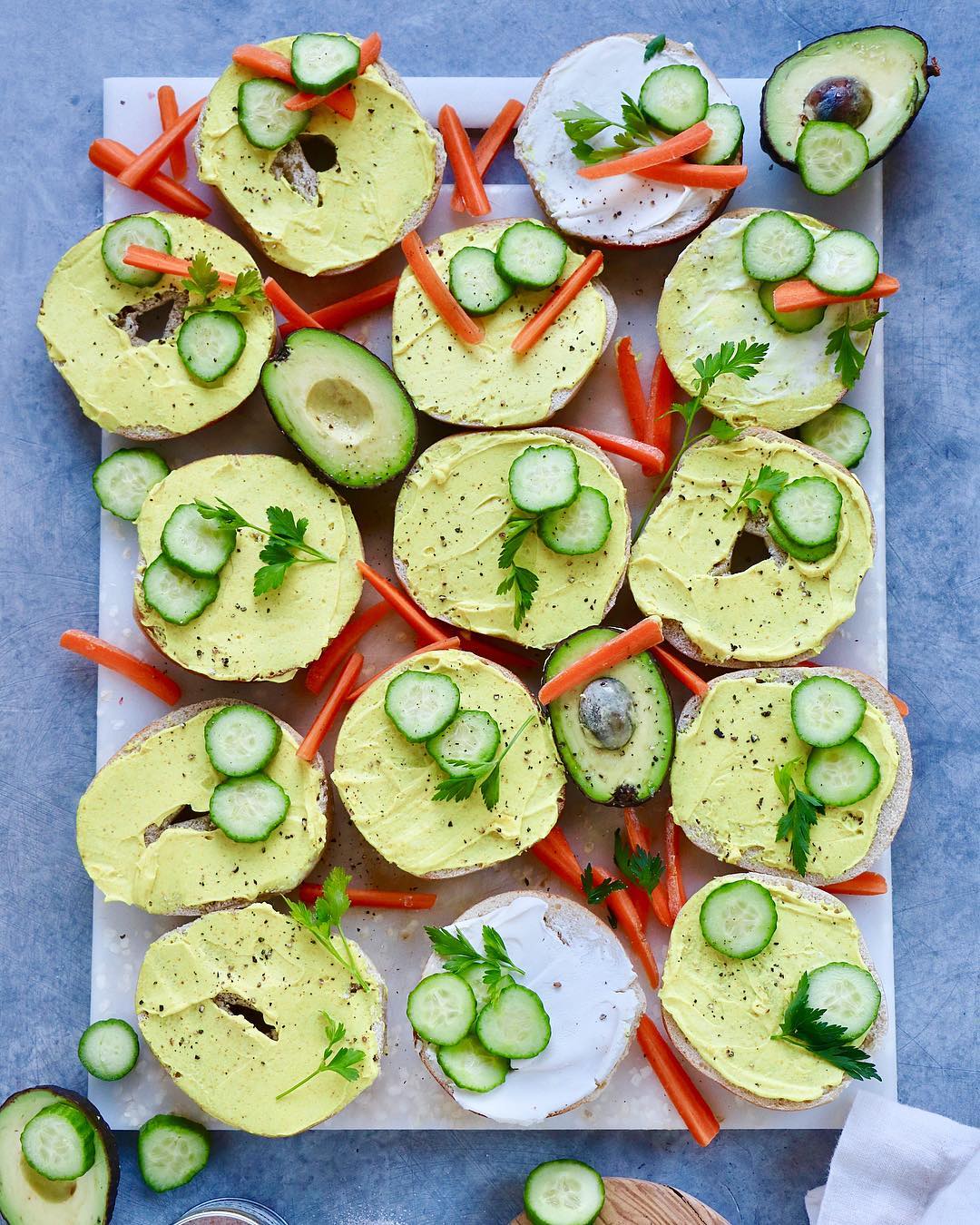 Vegan Bagel Topping with Turmeric Cream Cheese