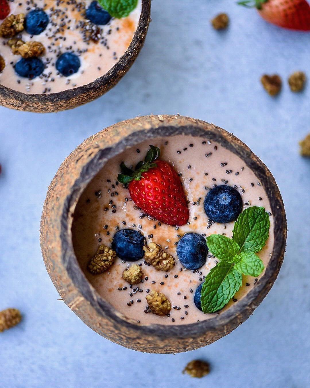 Homemade Smoothie Bowl with Fresh Fruits