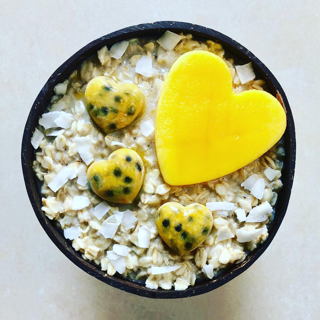 Coconut Oats Breakfast with Tropical Toppings
