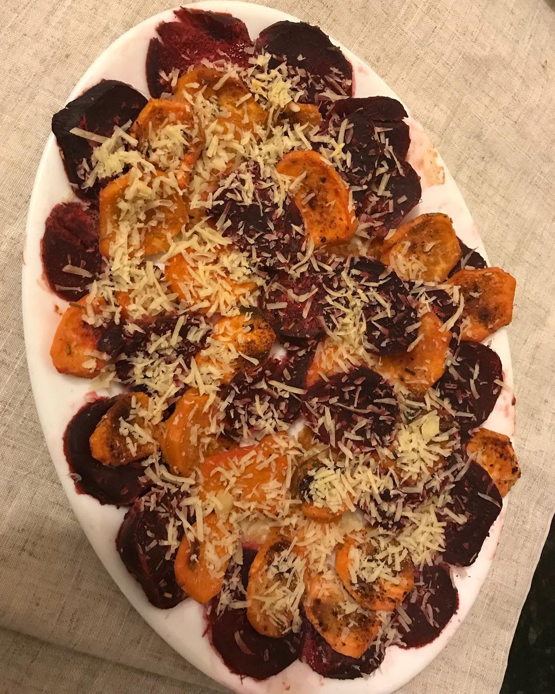 Sweet Potato and Beet Gratin