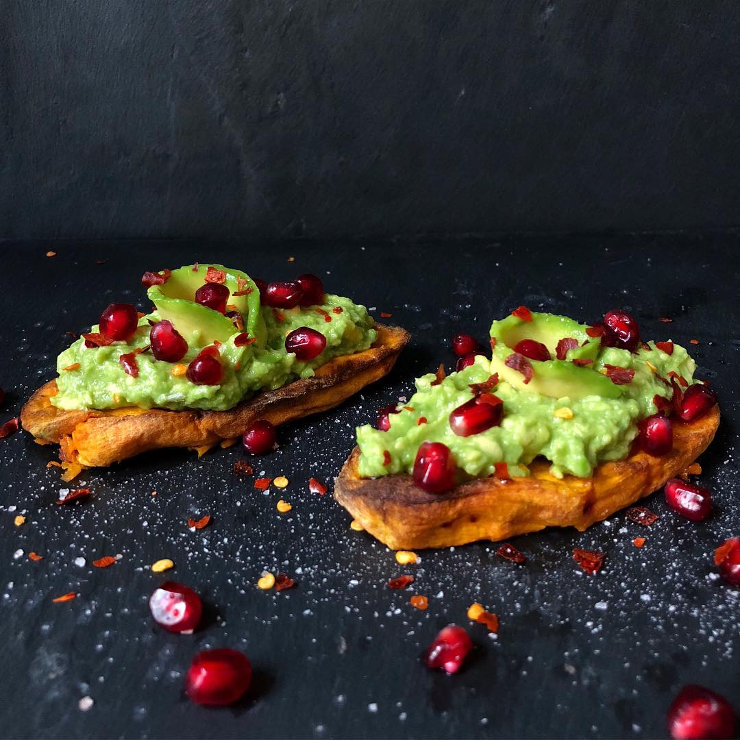 Sweet Potato Toast with Avocado and Lime Smash