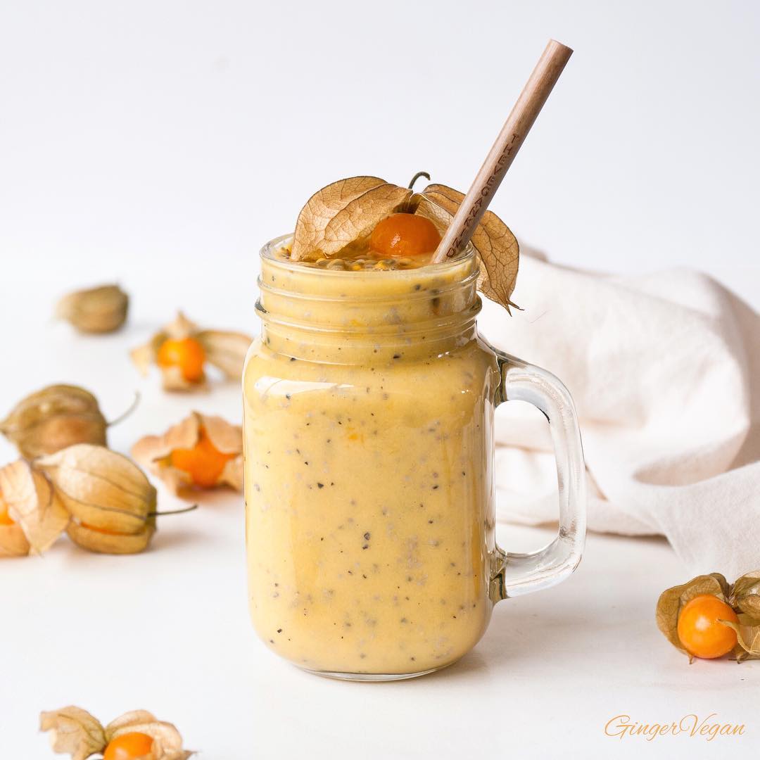 Mango Passionfruit Chia Seed Smoothie