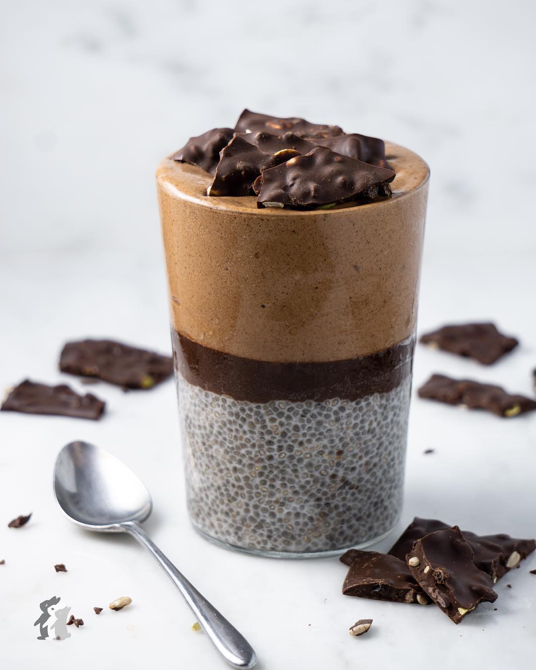 Layered Chocolate Chia Parfait Dessert