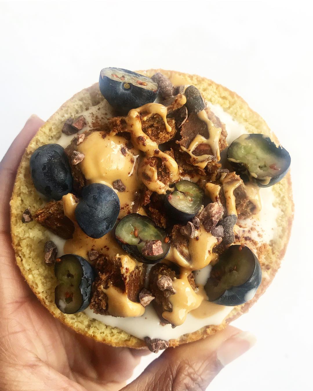 Toasted Paleo English Muffin with Toppings