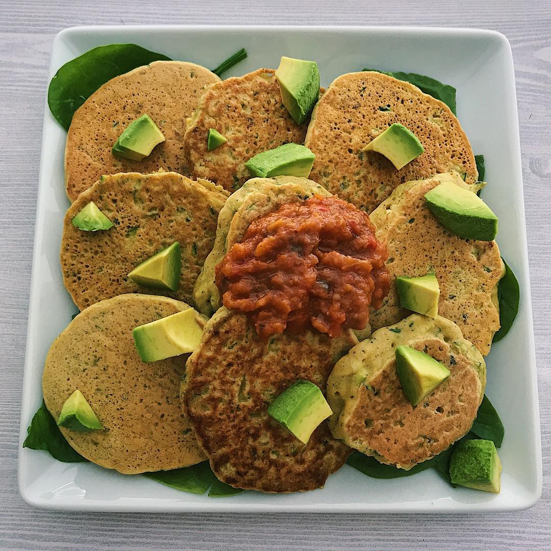 Vegan Savory Pancakes with Zucchini