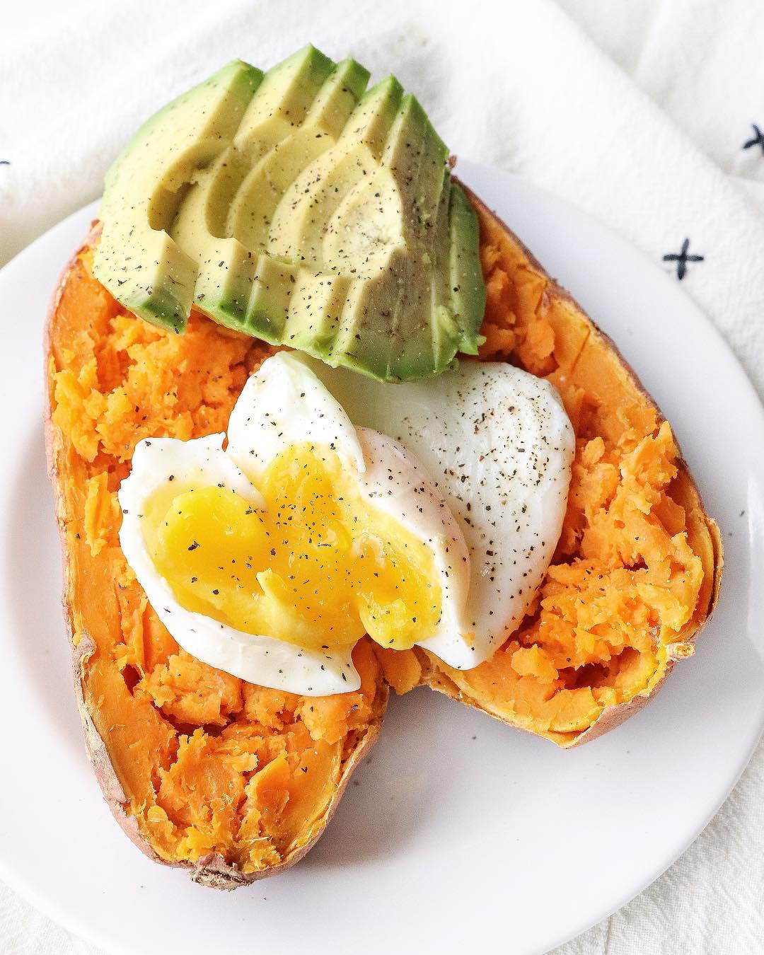 Sweet Potato Boat with Avocado and Egg